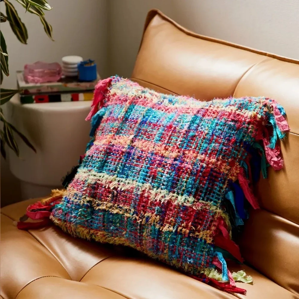 New Urban Renewal Remnants Sari Silk Throw Pillow